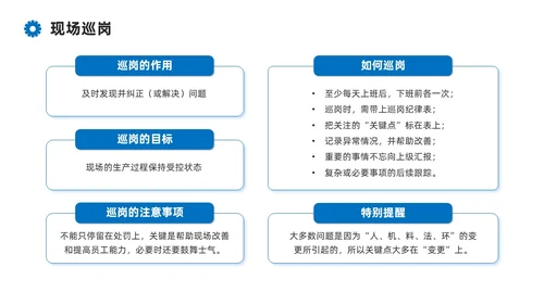 蓝色系商务简约班组现场管理技能培训课件PPT模板