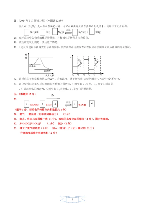 2021年上海市17个区县高考二模化学试题分类汇编--16-基础理论综合-教师版.docx