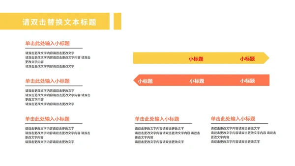 黄色简约风线条活泼员工总结汇报PPT模板