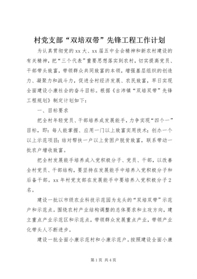 村党支部“双培双带”先锋工程工作计划 (2).docx