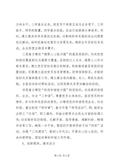 局创建四强党组织工作意见.docx