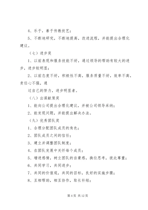 公司年度优秀员工及优秀部门的评选标准.docx