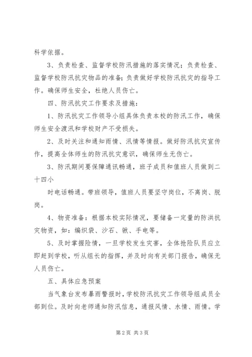 防汛抗灾工作应急预案 (5).docx