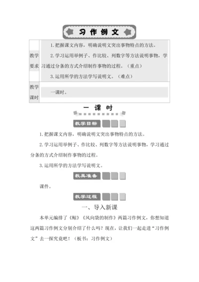 统编版语文五年级上册第五单元 习作例文 教案