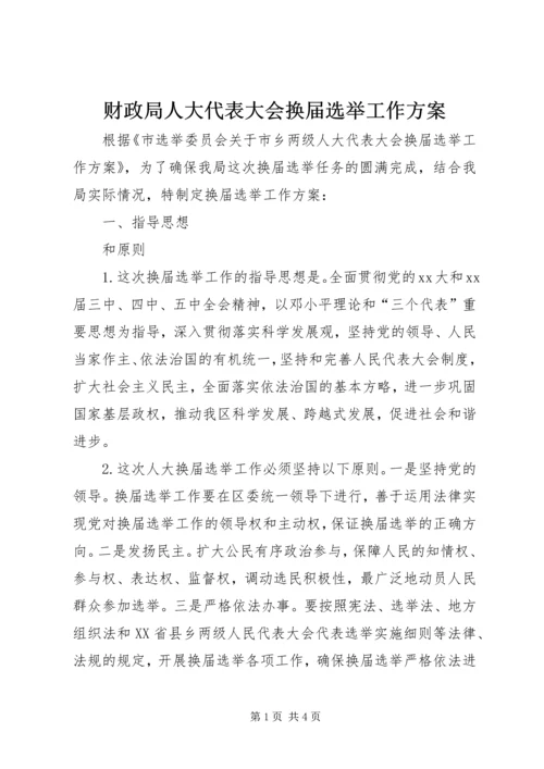 财政局人大代表大会换届选举工作方案 (2).docx