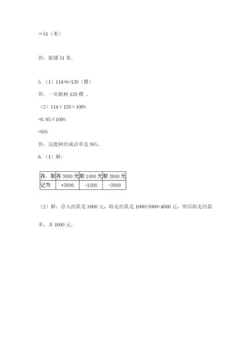 河南省平顶山市六年级下册数学期末考试试卷（能力提升）.docx