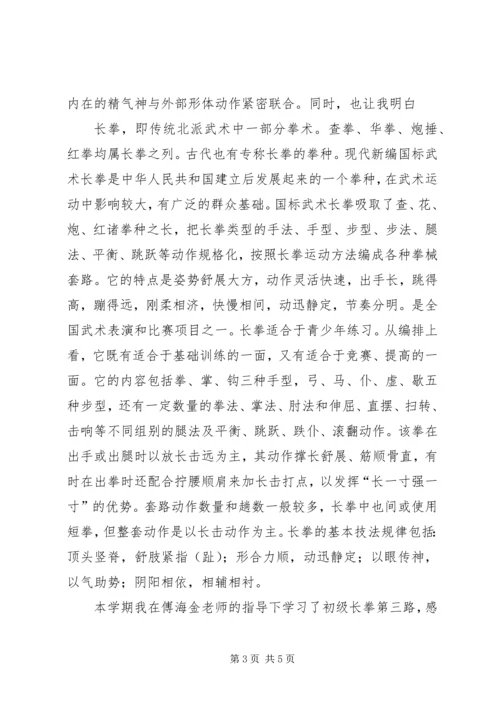 长拳的特点及个人学习心得.docx