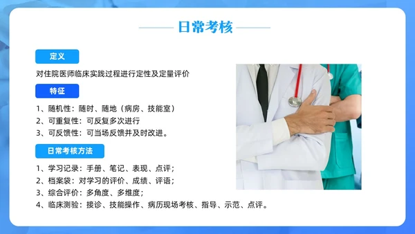 蓝色简约住院医师规范化培训PPT模板宣传PPT动态PPT医疗