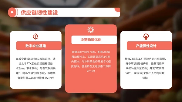 橙红色3D卡通农产品发布会宣传PPT