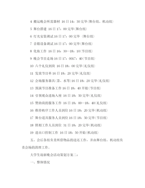 精编之年大学生迎新晚会活动策划方案.docx