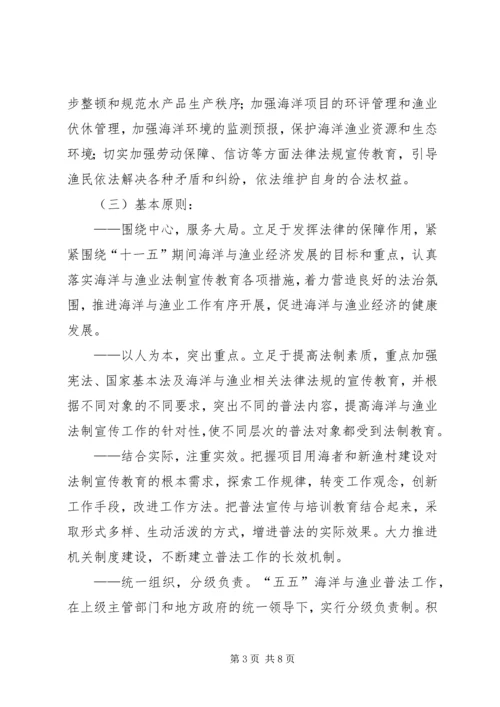 海洋与渔业系统普法规划.docx