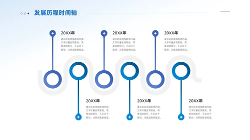 商务通用公司发展历程时间轴图表PPT