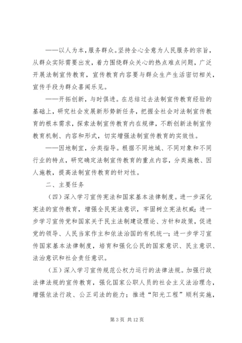 市法制宣传教育五五普法五年规划 (3).docx