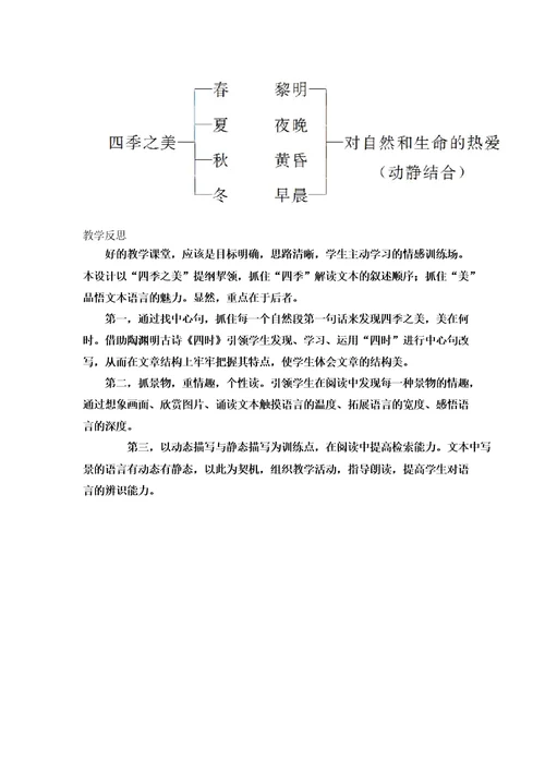 22四季之美教学设计教案