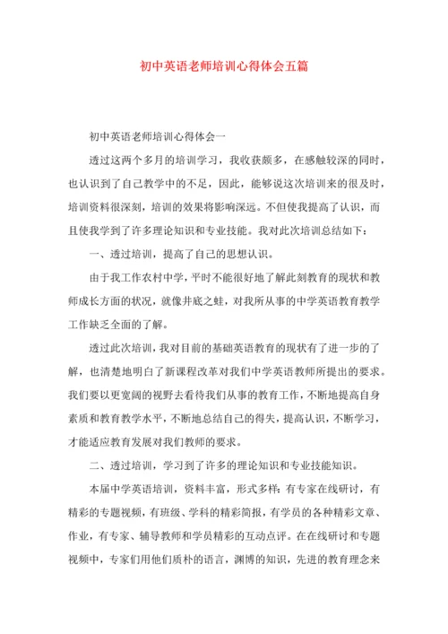 初中英语老师培训心得体会五篇.docx