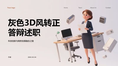 灰色3D风转正答辩述职