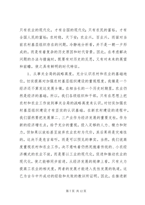 关于加强农村基层组织建设的思考与建议.docx