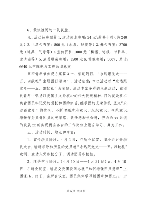 五四青年节参观方案.docx