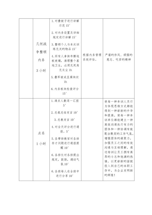 一天军训流程新版培训教材.docx