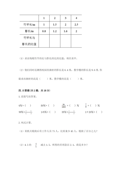人教版六年级下册数学期末测试卷精品（考点梳理）.docx