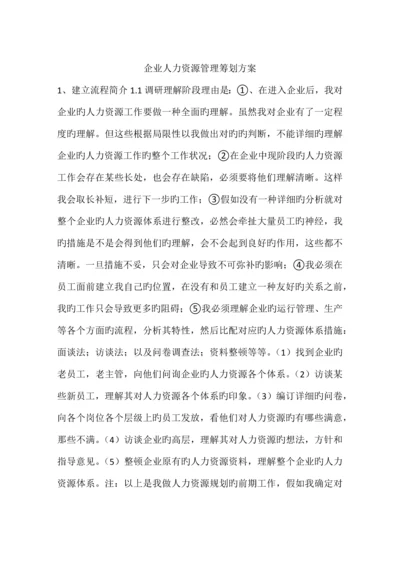 企业人力资源管理策划方案.docx