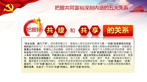 实现共同富裕思想政策意义原则党课PPT模板
