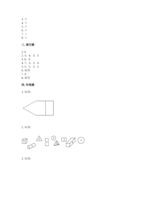 西师大版一年级下册数学第三单元 认识图形 测试卷（易错题）word版.docx