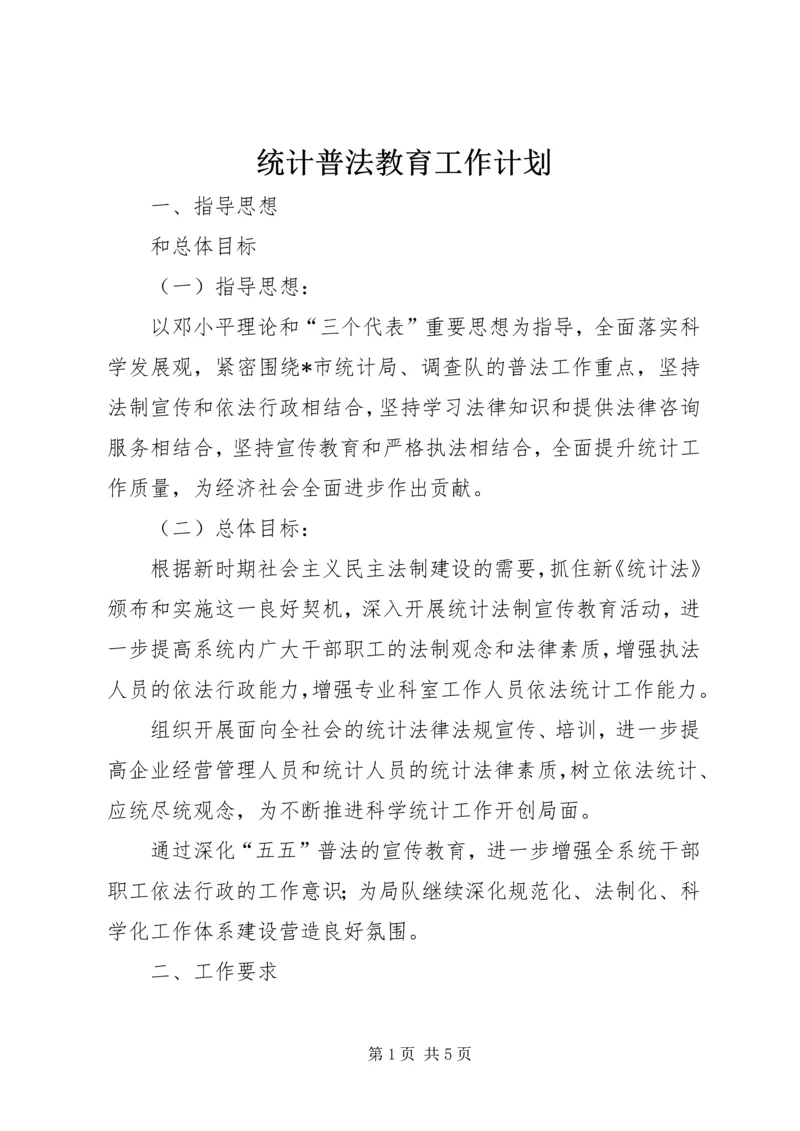 统计普法教育工作计划.docx
