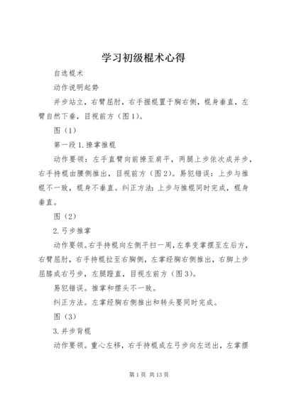 学习初级棍术心得 (4).docx