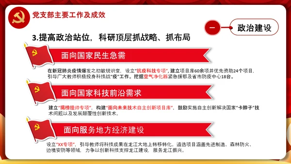 党委党支部书记述职报告工作总结党建经验PPT