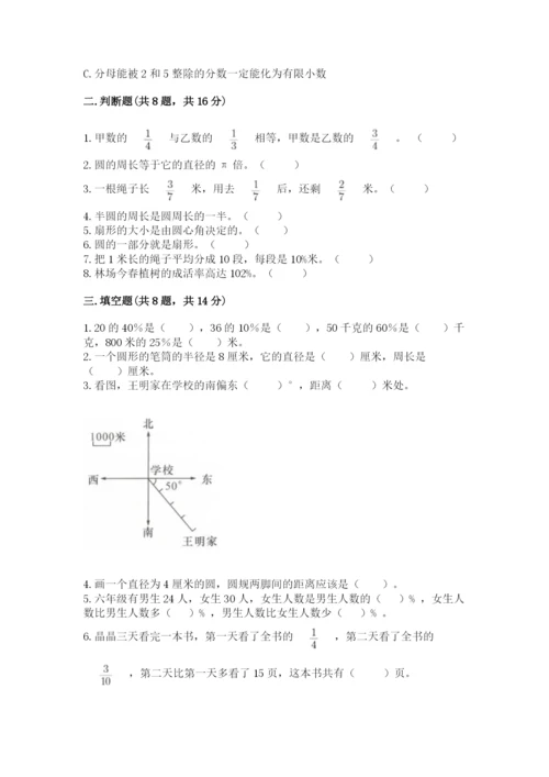 小学数学六年级上册期末卷（易错题）word版.docx