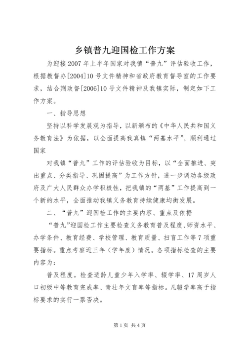 乡镇普九迎国检工作方案.docx