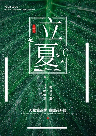 绿色自然立夏创意海报word模板