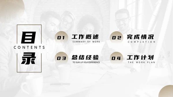 部门小组年终述职总结汇报通用PPT模板