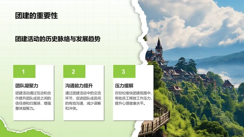 绿色摄影风公司团建活动回顾PPT模板