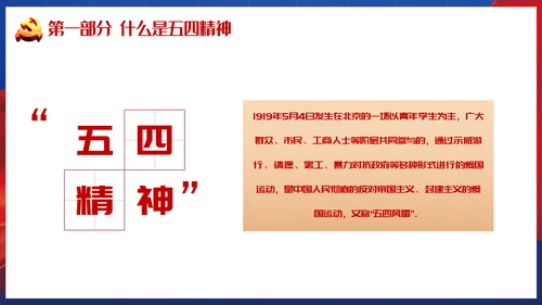 青春正能量弘扬五四精神PPT模板