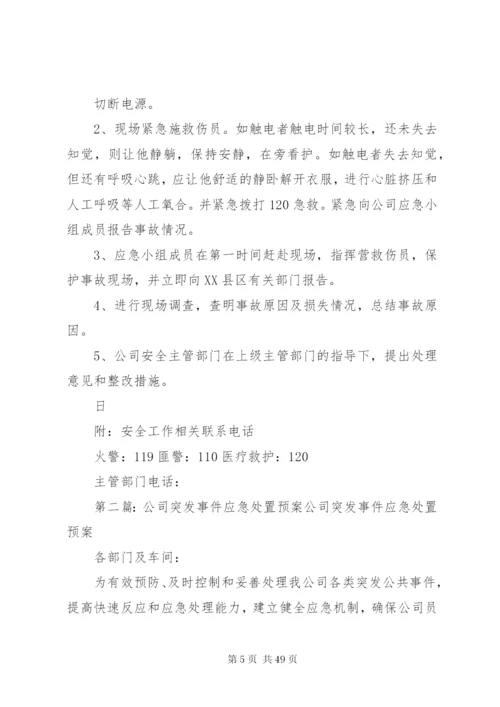 公司突发事件应急处置预案[范文大全].docx