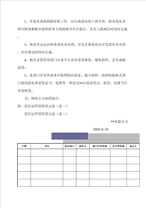 公司行政管理制度汇编之资信管理办法