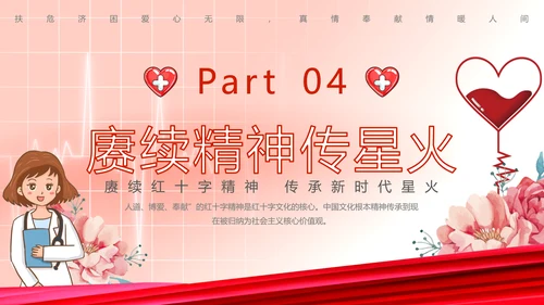 献爱心红十字会介绍PPT模板