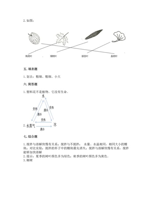 教科版科学一年级上册第一单元《植物》测试卷附答案【典型题】.docx