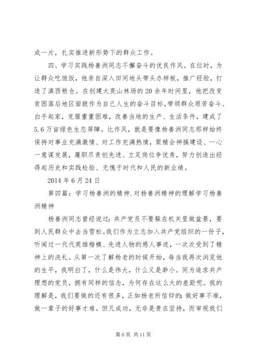 学习杨善洲精神.docx