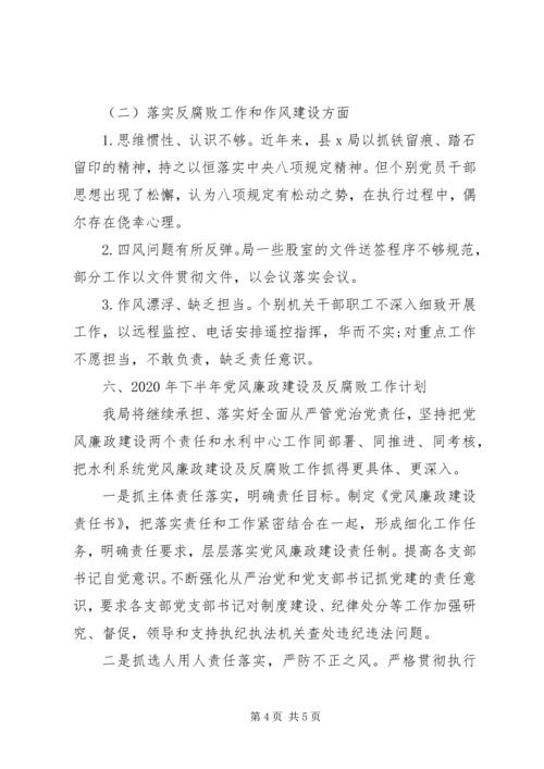 水利局党风廉政建设及反腐败工作情况汇报.docx