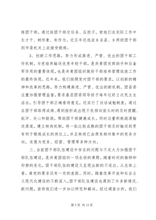 共青团干部队伍建设的调查与思考.docx