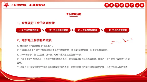 红色大气党建风工会基础知识普及PPT