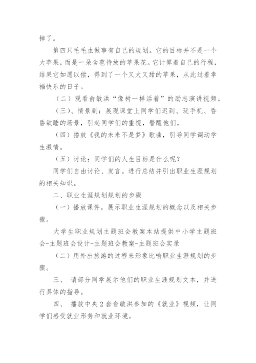 大学生职业生涯规划主题班会.docx