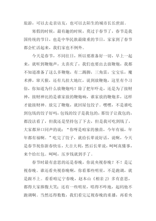 寒假记事作文600字.docx