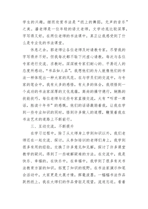 教师书法学习培训心得体会.docx