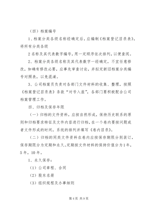 公司档案室管理规定 (5).docx