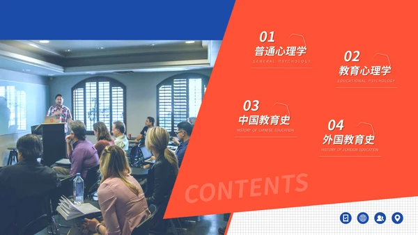 红蓝教育学专业课程公开课件通用PPT模板