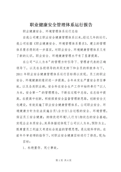 职业健康安全管理体系运行报告 (4).docx